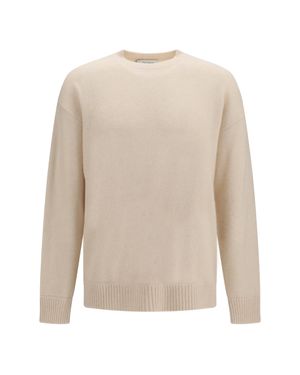 Laneus Cashmere Silk Crewneck Jumper Cream - White