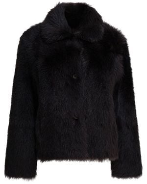 Semler Fur Coat Jackets And Coats Brown - Black