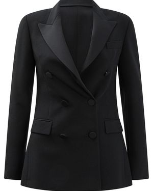 Semler Double Breasted Blazer Jacket - Black