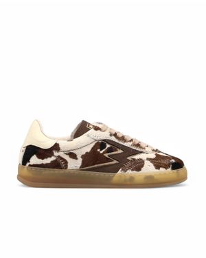 Moaconcept Club Pony Skin Leather Trainers - Brown