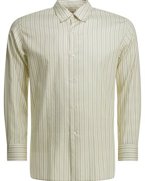 AURALEE Casual Striped Shirt - White