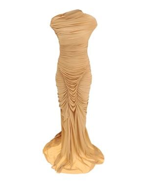 Francesco Murano Draped Long Dress - Metallic