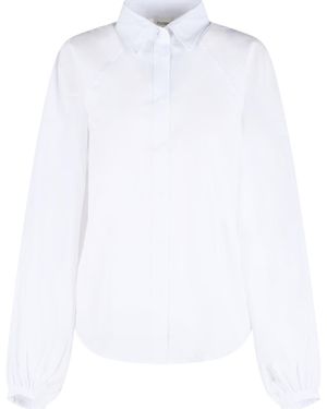 Closed Cotton Raglan Blouse - White