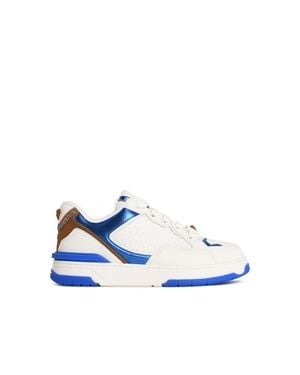 Versace 'Biggie' Leather Trainers - Blue