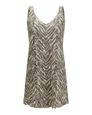 Brunello Cucinelli Short Sequin Dress - Brown