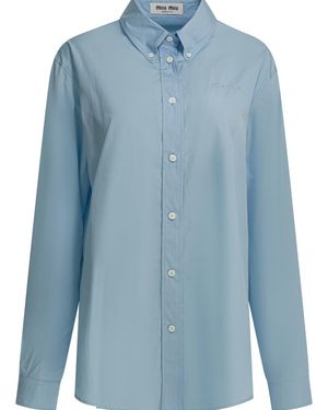 Miu Miu Cotton Shirt - Blue