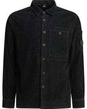 C.P. Company Corduroy Overshirt Jacket - Black