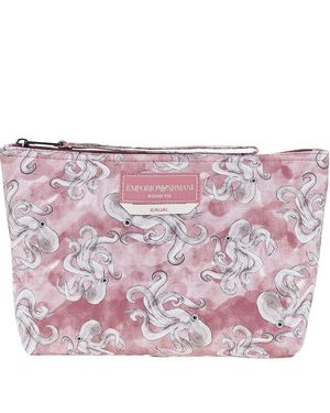 Emporio Armani Sea Animals Print Beachwear Pouch - Purple