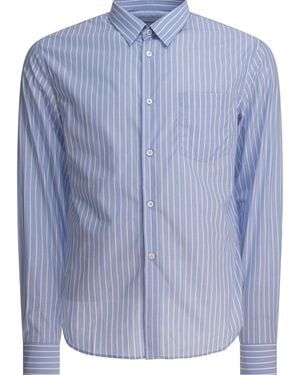 Prada Striped Cotton Shirt - Blue