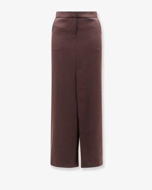 ACTUALEE Satin Pencil Skirt - Brown