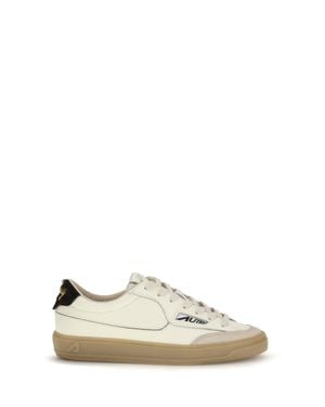 Autry Windscape Low Leather Trainers Marshmallow/Sand - White