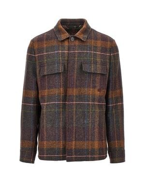 Etro Cashmere And Wool Overshirt - Brown