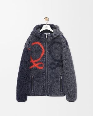 Loewe Wool Blend Hooded Jacket - Blue