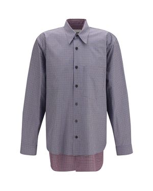 Dries Van Noten Camber Double-Layer Shirt - Purple