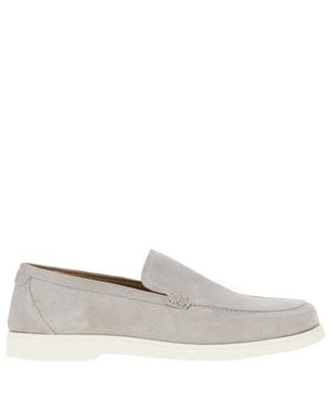Loake 'Tuscany' Suede Leather Loafers - White