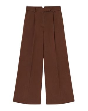 Fedeli "Carlo" Wide Leg Pants - Brown