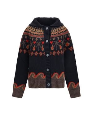 Alanui Sweet Winter Cardigan/Multi - Black