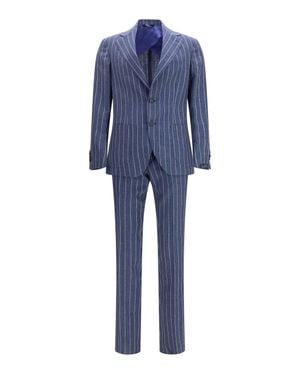Gi Capri Suit Pinstripe - Blue