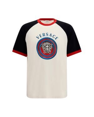 Versace T-Shirt Cotton Jersey Medusa Logo - Blue