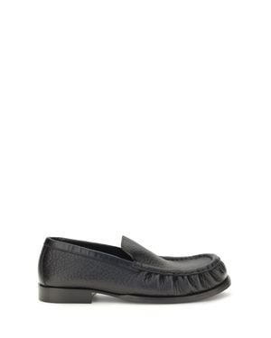 Dries Van Noten Grained Leather Loafers - White