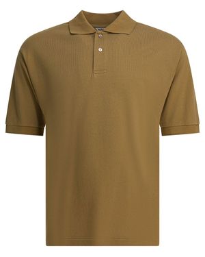 AURALEE Heavy Cotton Polo Shirt Polo Shirts Beige - Green