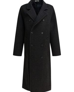 AURALEE Long Wool Coat Jackets And Coats - Black