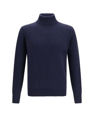Aragona Cashmere Turtleneck Jumper - Blue