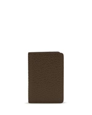 Margiela Leather Card Holder Field - Brown