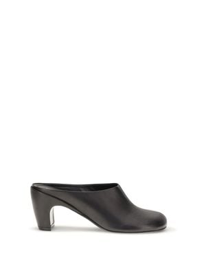 Dries Van Noten Leather Mules - White