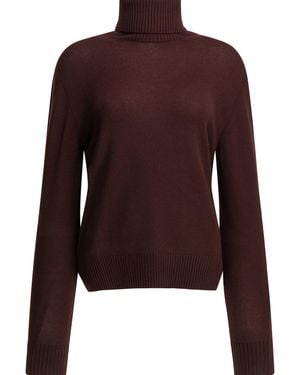 Semler Cashmere Turtleneck Jumper Bordeaux - Brown