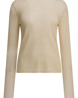 AURALEE Cashmere Boat Sweater - Natural