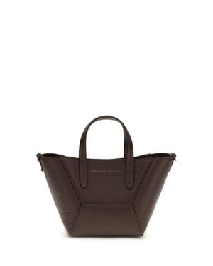 Brunello Cucinelli Leather Shoulder Bag - Brown