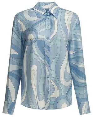 PUCCI "Marmo" Casual Shirt - Blue