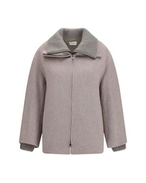 P.A.R.O.S.H. Double Wool And Quilted Jacket - Grey