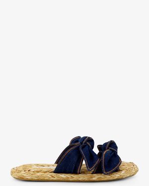 Zimmermann Sandals Carousel Denim/Raffia - Blue