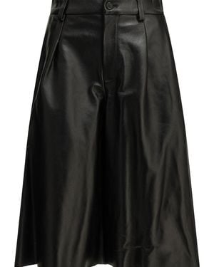 Semler Formal Leather Shorts - Black