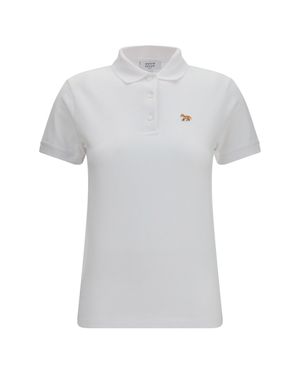 Maison Kitsuné Baby Fox Cotton Piqué Polo - White