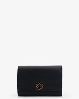 Loewe Anagram Leather Wallet With Front Logo - White
