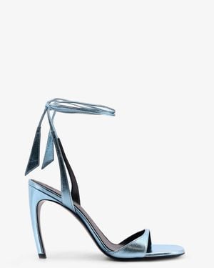 The Attico Ora Satin Sandals - Blue