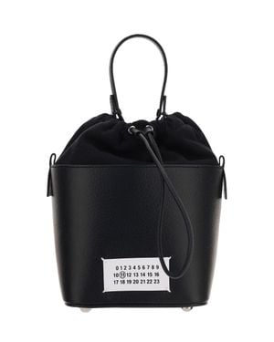 Margiela Leather Bucket Bag - Black