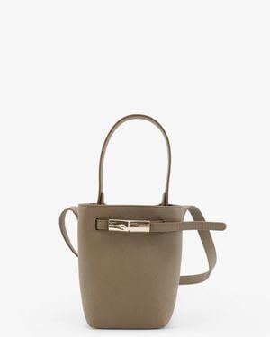 Longchamp Le Smart Leather Bucket Bag - Natural