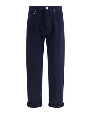 Brunello Cucinelli Iconic Fit Five-Pocket Trousers - Blue