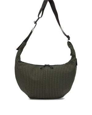 Comme des Garçons "Grid Check" Large Shoulder Bag - Metallic