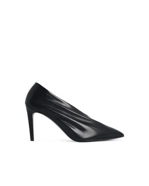 KHAITE Miriam 85 Leather Pumps - Black