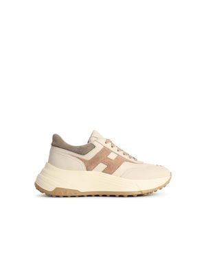 Hogan 'Hi-Fi' Leather Trainers - Natural