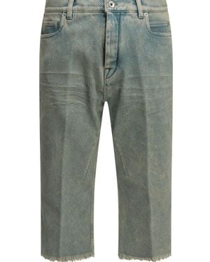 Rick Owens "Bolan" Denim Shorts - Green