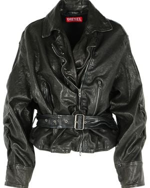 DIESEL Leather Jacket - Black