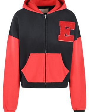 ERL Varsity Hooded Cotton Sweatshirt - Red