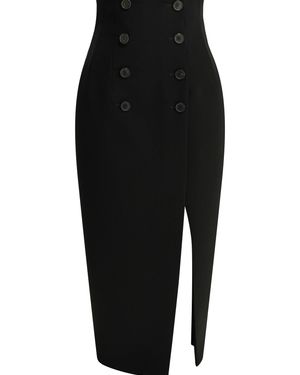 KHAITE "Luiza" Long Skirt - Black