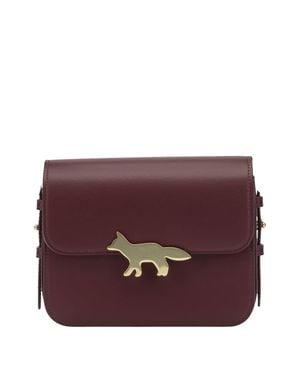 Maison Kitsuné Edie Small Crossbody Bag Bordeaux - Purple